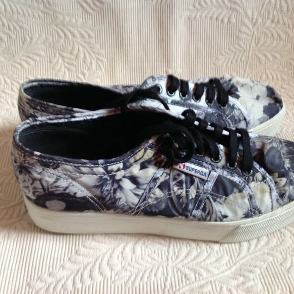 Superga Anthropologie Petunia Platform Sneakers Canvas 41.5 - USAW 10 - USAM 8.5 - Picture 4 of 11